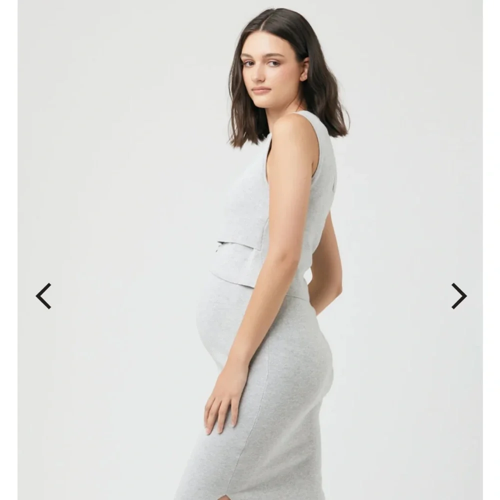 RIPE LAYERED SWEATER KNIT MATERNITY & NURSING DRESS M - Picture 4 of 8